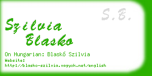 szilvia blasko business card